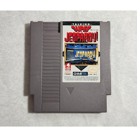 Nintendo Talking Super Jeopardy! 1991CIB Video Game In A Protector Pre-owned - Picture 3 of 10